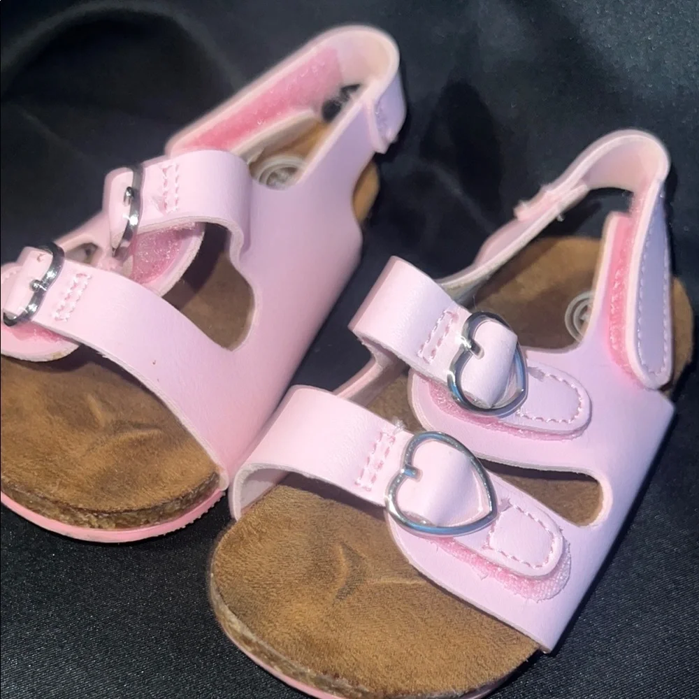 Pink Open-Toe Sandals with Adjustable Straps